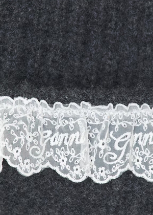 Compact wool lace beanie Phantom B3020240 Ganni 